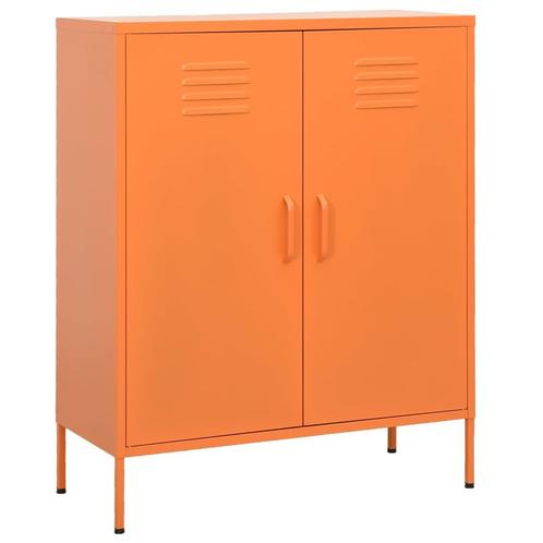 vidaXL Opbergkast 80x35x101,5 cm staal oranje, Huis en Inrichting, Kasten | Overige, Nieuw, Verzenden