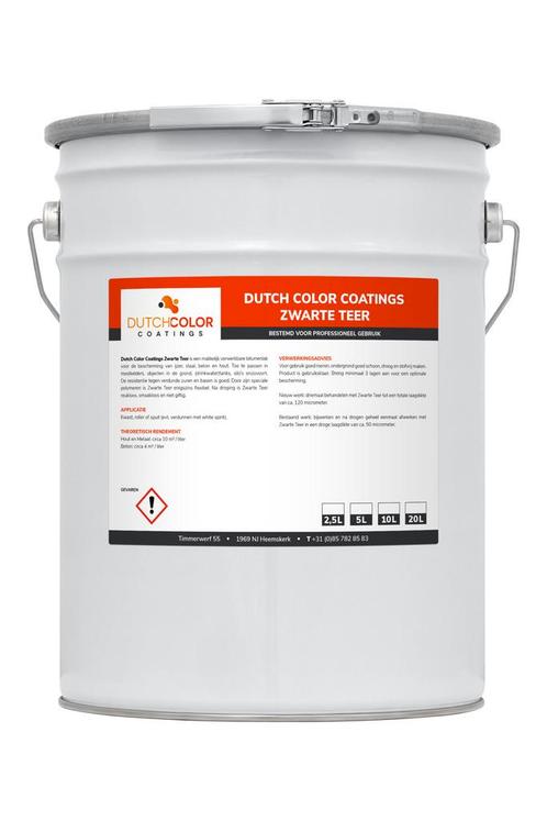DCC Teer Zwart Zwart 2.5L, Doe-het-zelf en Verbouw, Verf, Beits en Lak, Verf, Zwart, Nieuw, Minder dan 5 liter, Verzenden