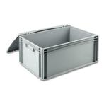 Dekselbak, krat 60 40, plastic doos, stapelbak, opslagbak, 40 tot 60 cm, Verzenden, 50 tot 75 cm, Nieuw