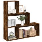 vidaXL Kamerscherm / boekenkast 123x29x123 cm hout gerookt, Verzenden, Nieuw, Overige houtsoorten