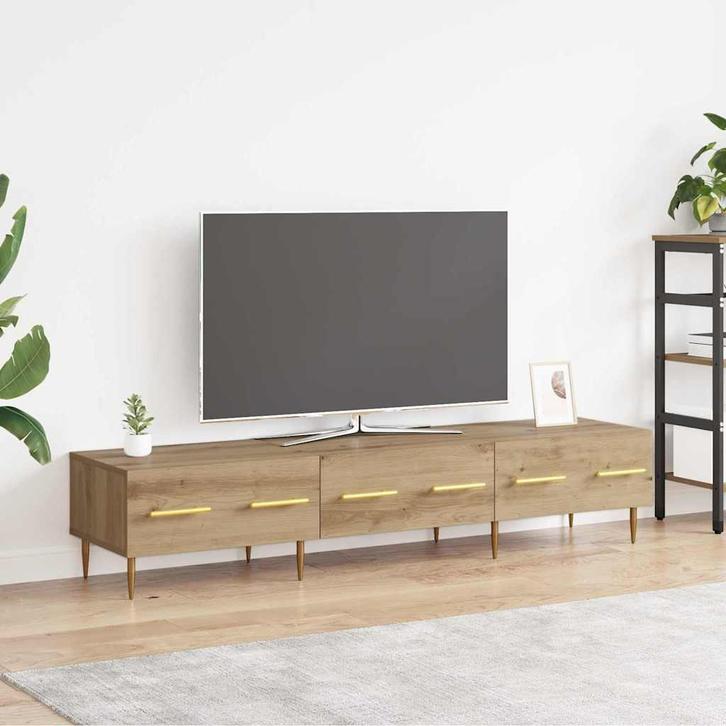 vidaXL TV-kast met lade Artisan Eiken 150 x 36 x 30 cm, Huis en Inrichting, Kasten | Televisiemeubels, Nieuw, Minder dan 50 cm