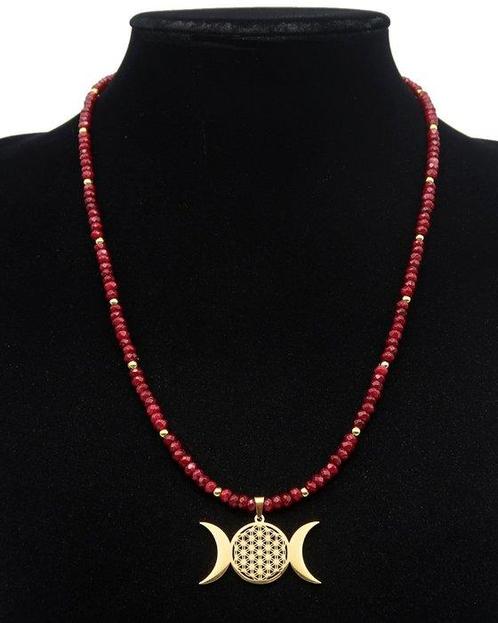 Rubis - Wicca-hanger - Levensbloem - Spirituele harmonie en, Antiek en Kunst, Antiek | Boeken en Bijbels