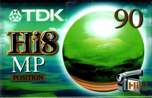TDK Hi8 MP 90 Cassetteband – 90 minuten SP / 180 minuten LP, Doe-het-zelf en Verbouw, Elektra en Kabels, Nieuw, Verzenden