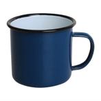Mok 35cl - retro stijl - blauw/zwart - 6 stuks, Verzenden, Nieuw in verpakking
