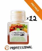 Fruitvliegjes bestrijding vanger val fruitfly ninja 12 stuks, Nieuw, Verzenden