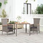 vidaXL Tuintafel met houten blad poly ratten en acaciahout, Verzenden, Nieuw