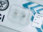 2 pcs Diamant (Natuurlijk) - 1.02 ct - Rond - K, L - SI2 -, Sieraden, Tassen en Uiterlijk, Nieuw