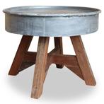 vidaXL Salontafel 60x45 cm gemengd gerecycled hout zilver, 50 tot 100 cm, Verzenden, Nieuw, 50 tot 100 cm