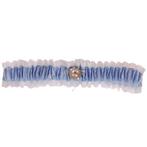Kousenband grote maat - blauw met strass bloemetje NIEUW, Ophalen of Verzenden, Nieuw, Blauw