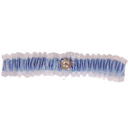 Kousenband grote maat - blauw met strass bloemetje NIEUW, Kleding | Dames, Trouwkleding en Trouwaccessoires, Blauw, Nieuw, Ophalen of Verzenden