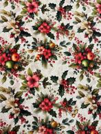 Kerststof voor stoffering - 3D-effect van hulst met rode, Nieuw