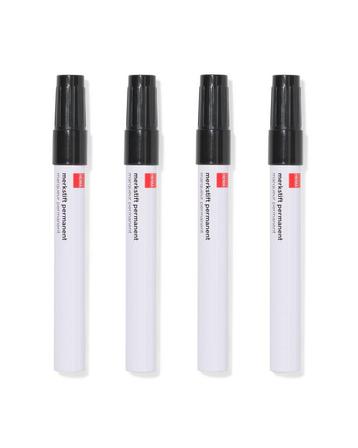 HEMA Permanent merkstiften zwart - 4 stuks beschikbaar voor biedingen