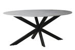Marble Oval Spider White 180cm-12814, Huis en Inrichting, Tafels | Eettafels, Ophalen of Verzenden, Nieuw