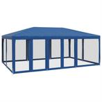Partytent met 10 mesh zijwanden 6x4 m HDPE blauw (Overige), Verzenden, Nieuw