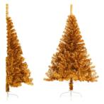 vidaXL Kunstkerstboom half met standaard 120 cm PET, Diversen, Kerst, Verzenden, Nieuw