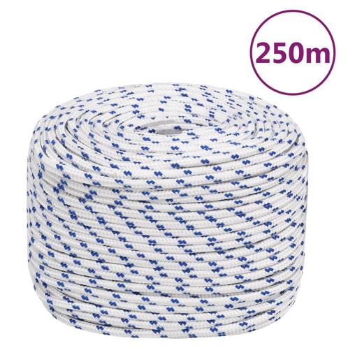 vidaXL Boot touw 8 mm 250 m polypropyleen wit, Doe-het-zelf en Verbouw, IJzerwaren en Bevestigingsmiddelen, Nieuw, Verzenden