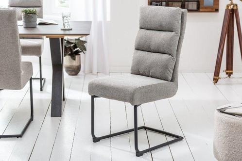 Moderne sledestoel COMFORT vintage lichtgrijs met zwart, Huis en Inrichting, Stoelen, Ophalen of Verzenden