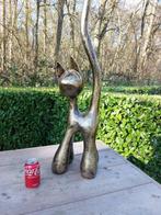 Beeld, cat with extra long tail 87 cm - 87 cm - polyresin, Antiek en Kunst, Curiosa en Brocante