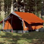 vidaXL Tent 2-persoons waterdicht grijs en oranje, Caravans en Kamperen, Verzenden, Nieuw, Tot en met 2