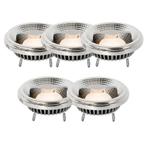Set van 5 G53 dimbare LED lamp AR111 12W 600 lm 2700K, Nieuw