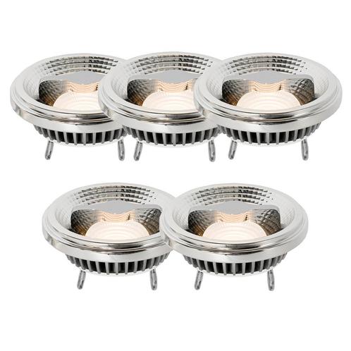 Set van 5 G53 dimbare LED lamp AR111 12W 600 lm 2700K, Huis en Inrichting, Lampen | Losse lampen, Nieuw