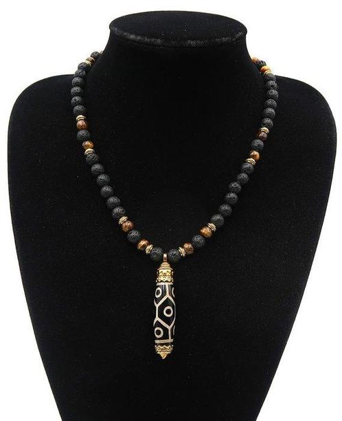 Boeddhistische ketting - Dzi 9 ogen - Schildpad schubben -, Antiek en Kunst, Antiek | Boeken en Bijbels