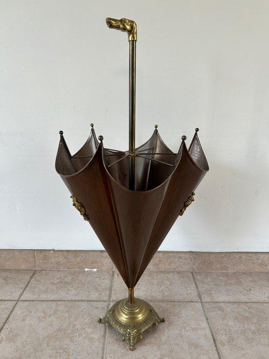 Paraplustandaard/rek - Koper, Verguld messing, Antiek en Kunst, Curiosa en Brocante