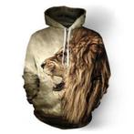 Hoodie Sweater Trui met Kap (Small) - Lion Print