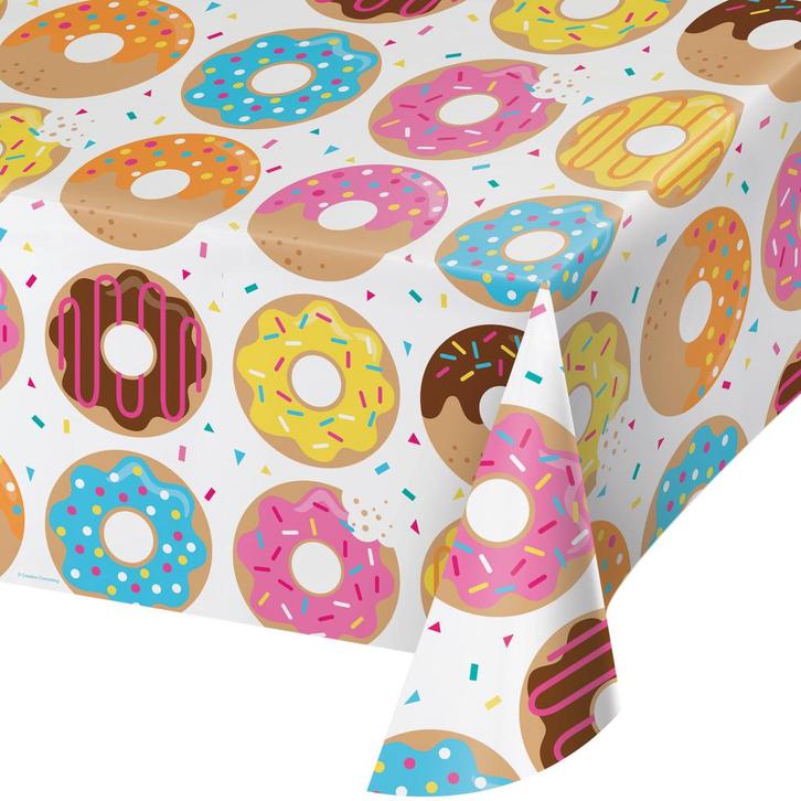 Donut Tafelkleed 2,74m, Hobby en Vrije tijd, Feestartikelen, Nieuw, Verzenden
