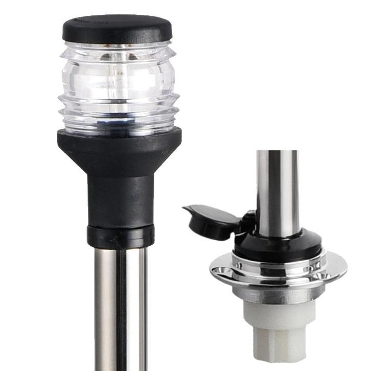 Lichtmast 100 CM met RVS basis 12V 10W Halogeen, Watersport en Boten, Bootonderdelen, Nieuw, Zeilboot of Motorboot, Ophalen of Verzenden