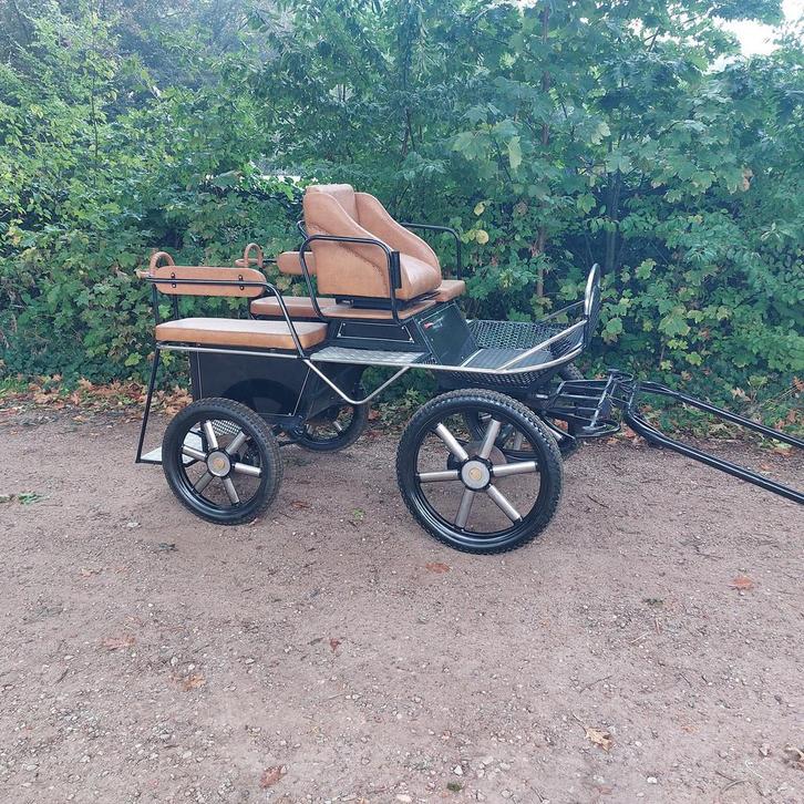 Keurig nette recreatiewagen-koets-paard-pony- enkel-2span, Dieren en Toebehoren, Rijtuigen en Koetsen, Overige typen, Zo goed als nieuw