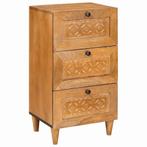 vidaXL Dressoir met lade Lichtbruin 33.5 x 40 x 75 cm, Huis en Inrichting, Kasten | Dressoirs, Verzenden, Nieuw, Overige houtsoorten