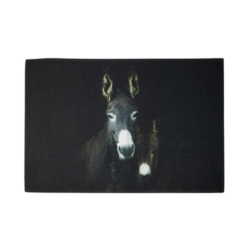deurmat zwart ezelin met veulen 75x50cm, Tuin en Terras, Deurmatten, Verzenden