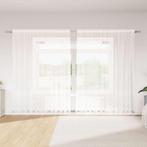 vidaXL Kantgordijn met gordijnen Wit 500x100cm Polyester, Huis en Inrichting, Stoffering | Gordijnen en Lamellen, Verzenden, Nieuw