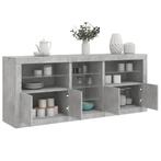 vidaXL Dressoir met LED-verlichting 162x37x67 cm betongrijs, Huis en Inrichting, Kasten | Dressoirs, Minder dan 50 cm, Verzenden