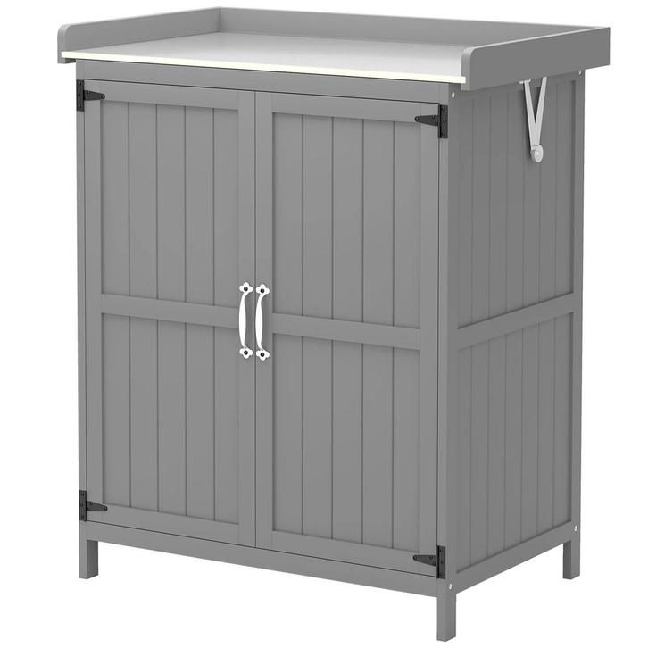 Tuinkast Hout, Weerbestendige Gereedschapsschuur 74x43x88cm,, Tuin en Terras, Overige Tuin en Terras, Nieuw, Verzenden