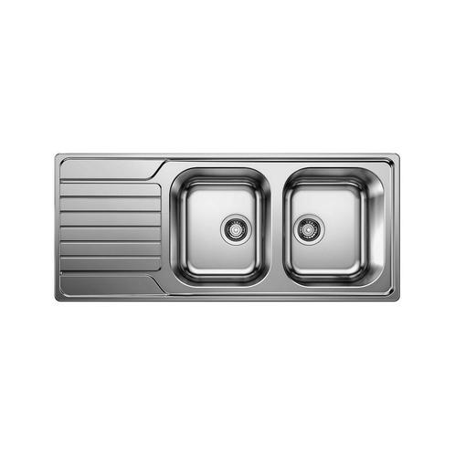 Spoelbak Uitstortgootsteen Blanco Dinas 2B 116x50cm RVS, Doe-het-zelf en Verbouw, Sanitair, Ophalen of Verzenden