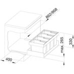 BLANCO FLEXON II low 90/4 | Abfall Müllsystem | für 90 cm, Verzenden, Zo goed als nieuw