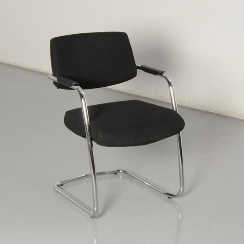 Markant vergaderstoel, zwart, sledeframe,, Huis en Inrichting, Stoelen, Ophalen of Verzenden