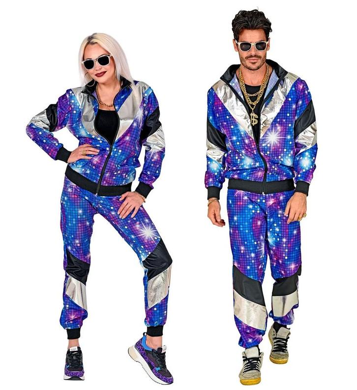 Fout 80s Trainingspak Discobal Blauw Unisex, Kleding | Dames, Carnavalskleding en Feestkleding, Nieuw, Ophalen of Verzenden