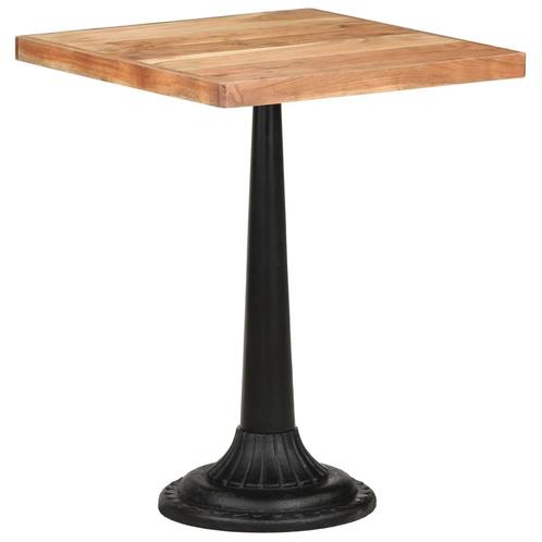 vidaXL Bistrotafel 60x60x76 cm massief acaciahout, Huis en Inrichting, Tafels | Eettafels, Nieuw, Verzenden