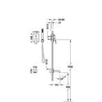 Badkraan Inbouw Tres Project met Staafhanddouche,, Ophalen of Verzenden, Nieuw