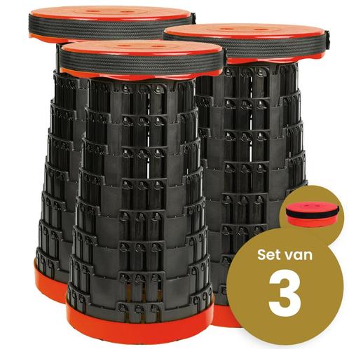 Set Van 3 Stuks ! Alora Opvouwbare Kruk Extra Strong - Rood, Huis en Inrichting, Keuken | Keukenbenodigdheden, Nieuw