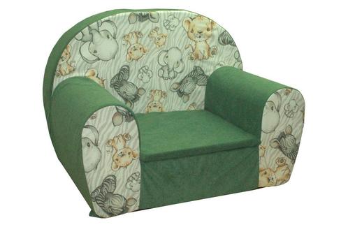 Kinderfauteuil - 60x40x45 cm - jungle dieren - groen, Kinderen en Baby's, Kinderkamer | Tafels en Stoelen, Nieuw, Ophalen of Verzenden