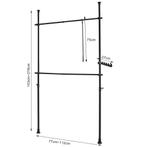 2dekans | SoBuy Opbergsysteem - Zwart - 77-112 x 103-278 cm, Huis en Inrichting, Ophalen of Verzenden, Zo goed als nieuw