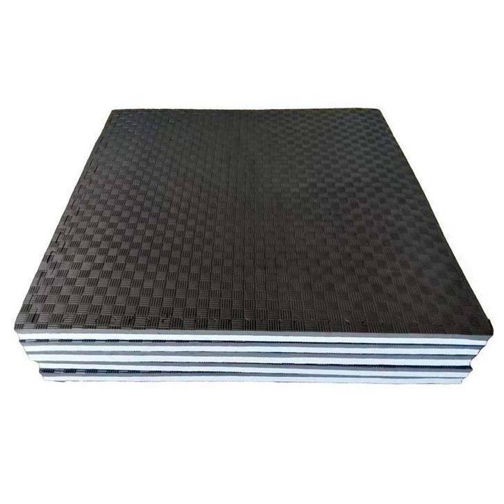 Puzzelmat EVA schuim zwart/grijs 4 cm - 104x104 cm per tegel, Tuin en Terras, Tegels en Klinkers, Verzenden