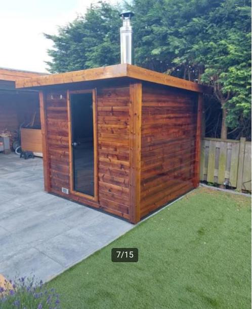 UNIEKE SAUNA - Maatwerk- Vierkant - Barrelsauna - Tonsauna, Sport en Fitness, Sauna, Fins of Traditioneel, Complete sauna, Nieuw
