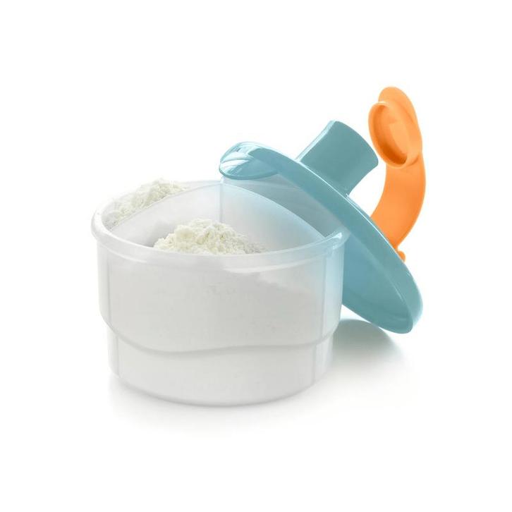 Tupperware Melkpoederdoosje BlauwOranjeTransparant, Huis en Inrichting, Keuken | Tupperware, Nieuw, Ophalen of Verzenden