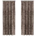 Fluwelen Gordijnen 2 Stuks | Tweedekansje | OP=OP, 100 tot 150 cm, Bruin, 200 cm of meer, Traditionele