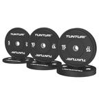 Tunturi Platinum Bumper Plate Black, 60kg, set, Verzenden, Nieuw